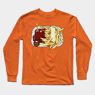 Currywurst mit Pommes Long Sleeve T-Shirt